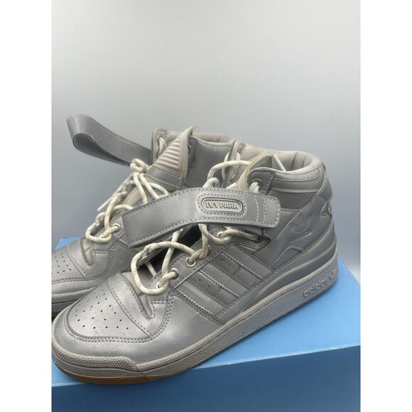 Adidas Unisex Ivy Park Silver Forum Mid Casual Fashion Sneakers Size 10 - Picture 2 of 13